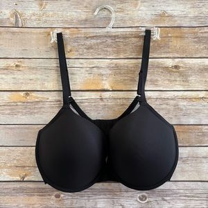Natori Black Sheer Glamour Push-Up Bra Size 34DD